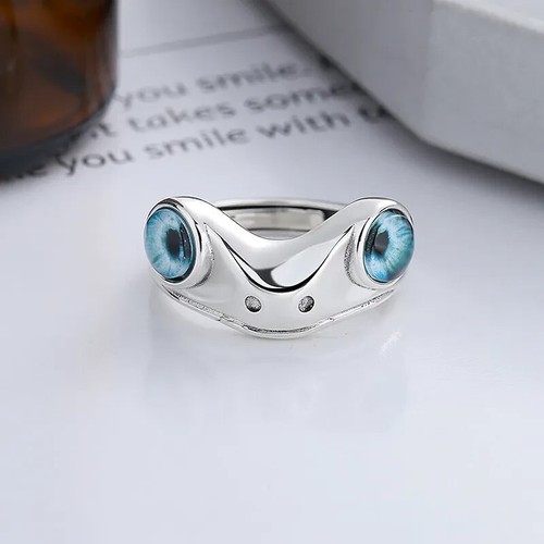 Anello argento occhio blu - in,
