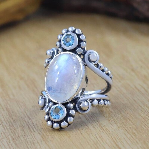 Anello con pietre luna - pietre, e