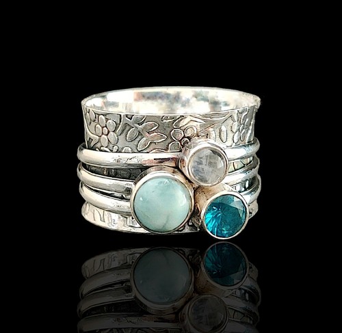 Anello multipietra argento