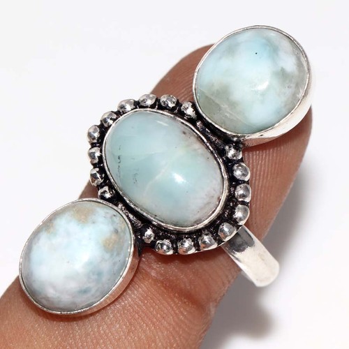 Anello lungo larimar placcato - lungo,
