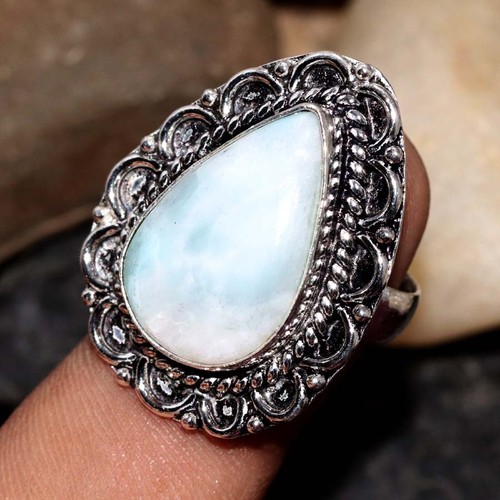 Anello larimar placcato - anello,