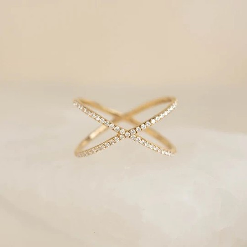 Splendido anello croce 1ct - anello,