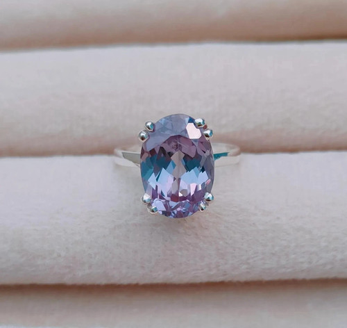 Anello solitario alessandrite - anello,