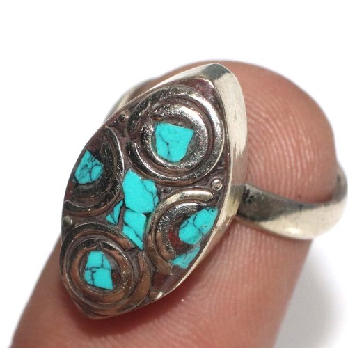 Anello turchese tibetano
