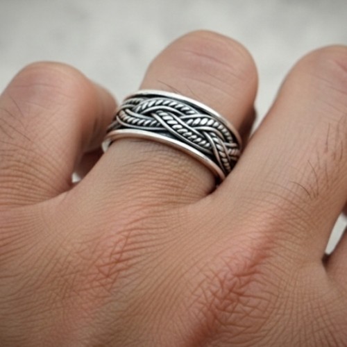 Anello girevole argento