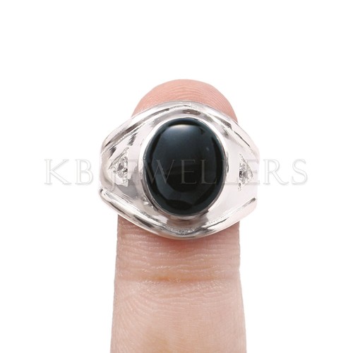 Anello uomo onice nera - anello,