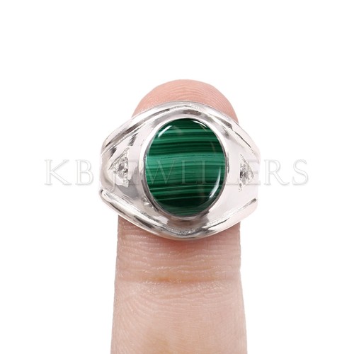 Anello uomo malachite - in,