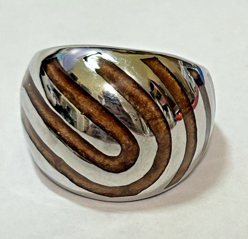 Anello uomo smalto marrone - uomo,