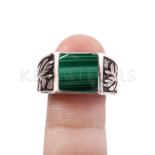 Anello uomo malachite - in,