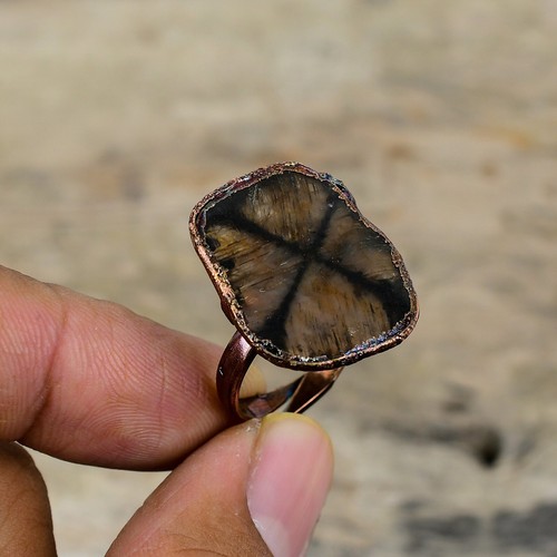 Anello chiastolite rame regalo - chiastolite,
