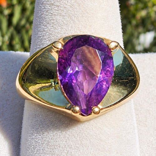 Anello vintage oro giallo 10k - anello,