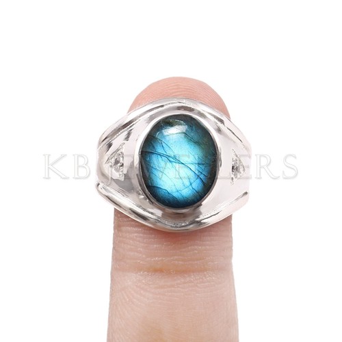 Anello uomo labradorite - uomo, in