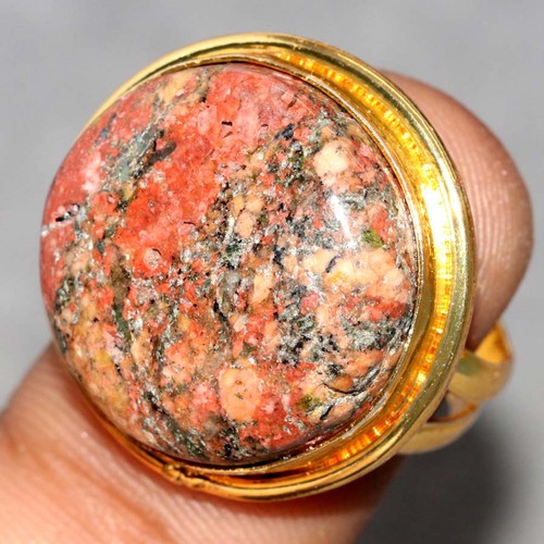 Anello rotondo unakite - rotondo,