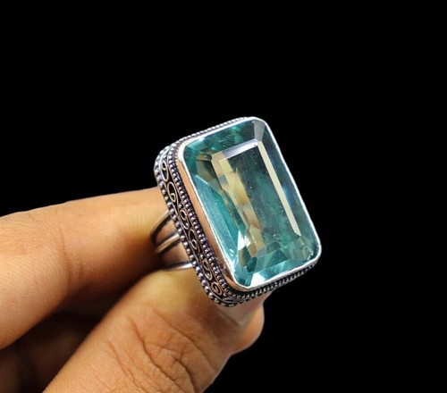 Anello acquamarina argento - anello,