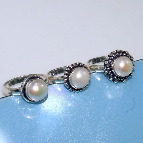 Anello pezzi perla argento - anello,